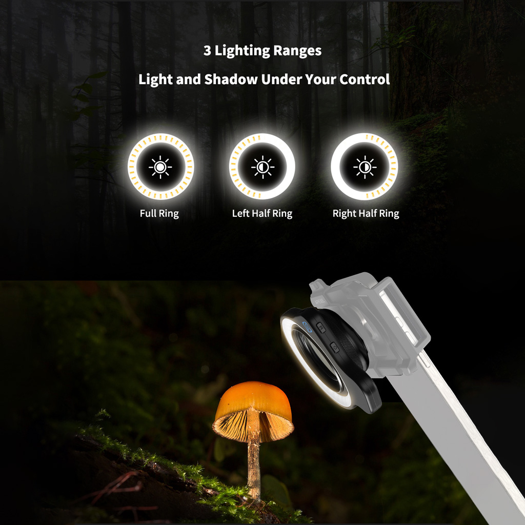 Lens Adapter Ring - Lampada LED ad anello per macrofotografia,